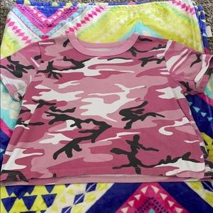 Pink camouflage shirt